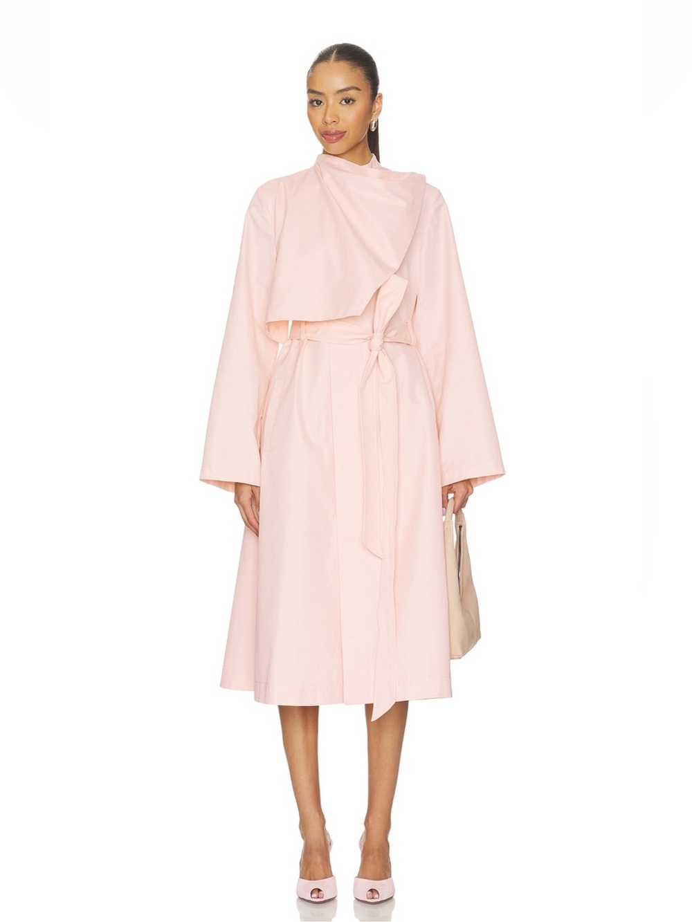 Lovers + Friends Pale Pink Trench Coat
